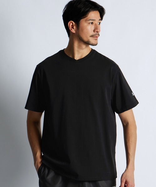 LANVIN en Bleu(ランバンオンブルー)の「シルキータッチ Vネック Tシャツ(Tシャツ/カットソー・メンズ・チャコールグレー/ブラック/ホワイト・46/48/50/52)」の5枚目の写真