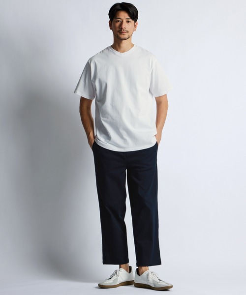 LANVIN en Bleu(ランバンオンブルー)の「シルキータッチ Vネック Tシャツ(Tシャツ/カットソー・メンズ・チャコールグレー/ブラック/ホワイト・46/48/50/52)」の4枚目の写真