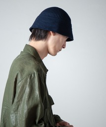 Japanese Paper Fiber Tulip Knit Hat / 和紙コマ編みチューリップ