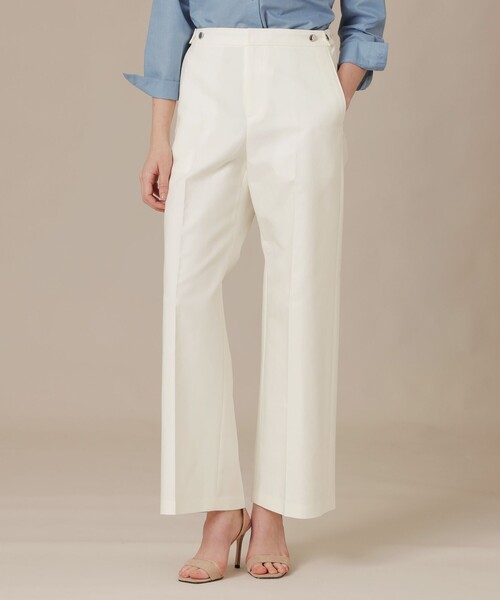 MACKINTOSH LONDON(マッキントッシュ ロンドン)の「コットンダブルクロスパンツ(その他パンツ・レディース・オフホワイト/ネイビー・38/36/40)」の1枚目の写真