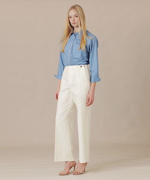 MACKINTOSH LONDON(マッキントッシュ ロンドン)の「コットンダブルクロスパンツ(その他パンツ・レディース・オフホワイト/ネイビー・38/36/40)」の3枚目の写真