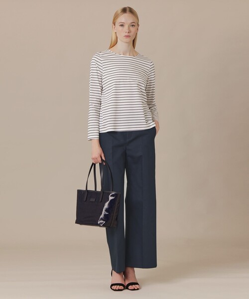 MACKINTOSH LONDON(マッキントッシュ ロンドン)の「コットンダブルクロスパンツ(その他パンツ・レディース・オフホワイト/ネイビー・38/36/40)」の5枚目の写真