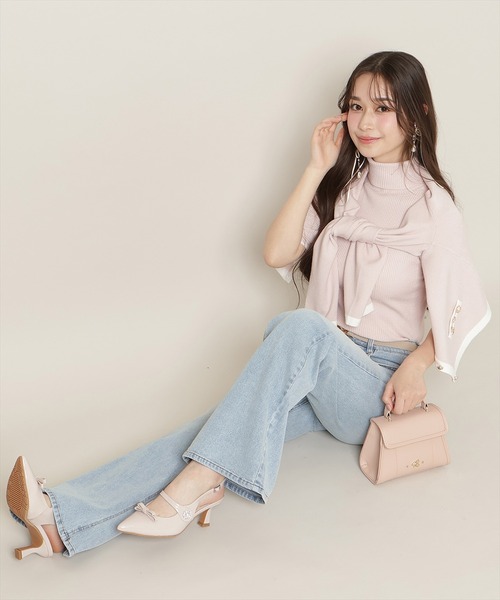 WILLSELECTION（ウィルセレクション）の「ロゴ刺繍セミフレアデニムパンツ（デニムパンツ・レディース・ブルー/ライトブルー・MEDIUM/SMALL）」の8枚目の写真