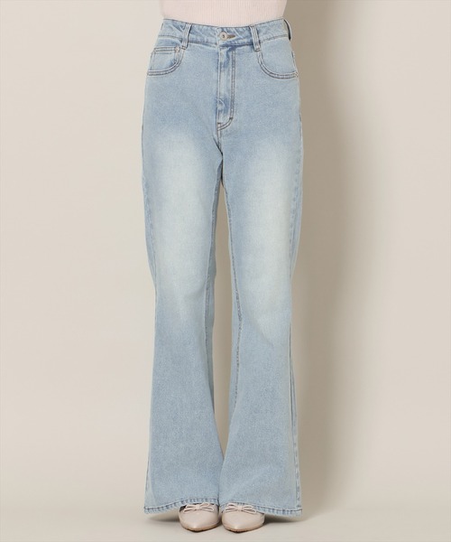 WILLSELECTION（ウィルセレクション）の「ロゴ刺繍セミフレアデニムパンツ（デニムパンツ・レディース・ブルー/ライトブルー・MEDIUM/SMALL）」の9枚目の写真