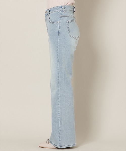 WILLSELECTION（ウィルセレクション）の「ロゴ刺繍セミフレアデニムパンツ（デニムパンツ・レディース・ブルー/ライトブルー・MEDIUM/SMALL）」の10枚目の写真