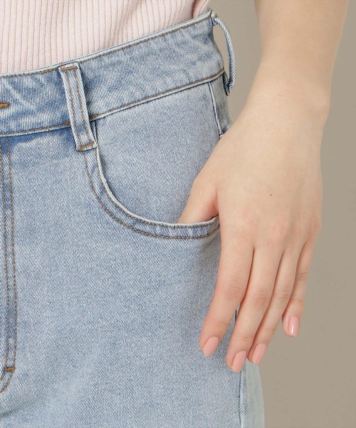 WILLSELECTION（ウィルセレクション）の「ロゴ刺繍セミフレアデニムパンツ（デニムパンツ・レディース・ブルー/ライトブルー・MEDIUM/SMALL）」の12枚目の写真