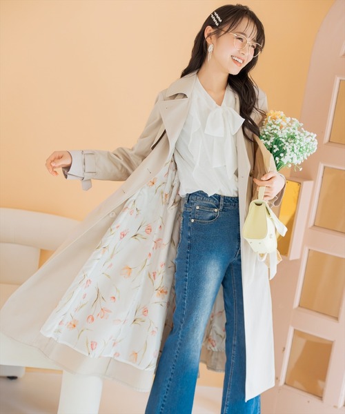 WILLSELECTION（ウィルセレクション）の「ロゴ刺繍セミフレアデニムパンツ（デニムパンツ・レディース・ブルー/ライトブルー・MEDIUM/SMALL）」の15枚目の写真