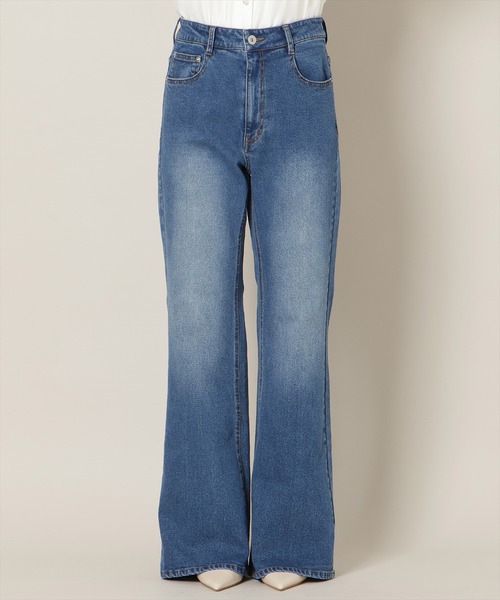 WILLSELECTION（ウィルセレクション）の「ロゴ刺繍セミフレアデニムパンツ（デニムパンツ・レディース・ブルー/ライトブルー・MEDIUM/SMALL）」の17枚目の写真