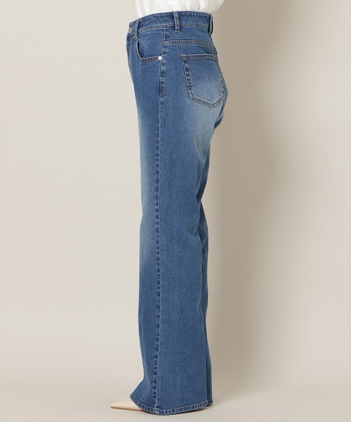 WILLSELECTION（ウィルセレクション）の「ロゴ刺繍セミフレアデニムパンツ（デニムパンツ・レディース・ブルー/ライトブルー・MEDIUM/SMALL）」の3枚目の写真