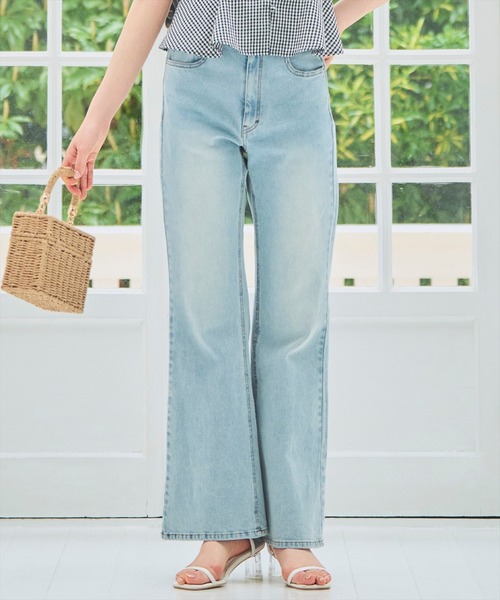 WILLSELECTION(ウィルセレクション)の「ロゴ刺繍セミフレアデニムパンツ(デニムパンツ・レディース・ブルー/ライトブルー・MEDIUM/SMALL)」の20枚目の写真