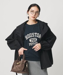 【WEB限定】コットンナイロン フードブルゾン ウォッシャブル