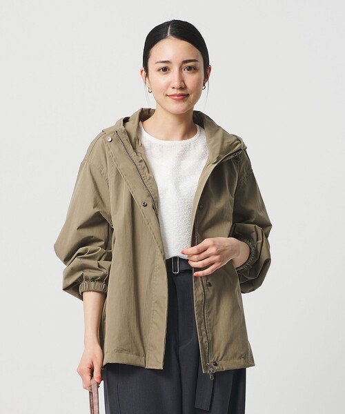 BEAUTY&YOUTH UNITED ARROWS（ビューティーアンドユースユナイテッドアローズ）の「【WEB限定】コットンナイロン フードブルゾン ウォッシャブル（ブルゾン・レディース・ナチュラル/ブラック/モカ・FREE）」の11枚目の写真