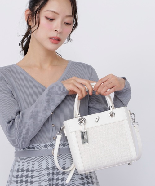 JILL by JILL STUART（ジルバイジルスチュアート）の「クロスJツイードトートバッグ（ハンドバッグ・レディース・ブルー/ホワイト・FREE）」の20枚目の写真