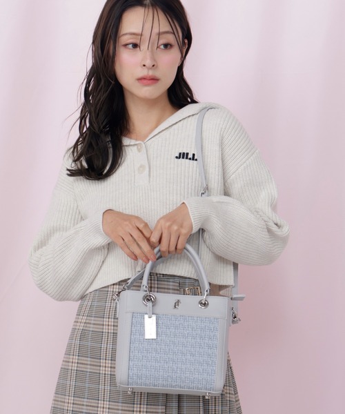 JILL by JILL STUART（ジルバイジルスチュアート）の「クロスJツイードトートバッグ（ハンドバッグ・レディース・ブルー/ホワイト・FREE）」の15枚目の写真