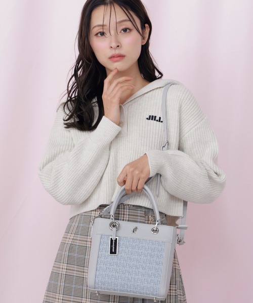 JILL by JILL STUART（ジルバイジルスチュアート）の「クロスJツイードトートバッグ（ハンドバッグ・レディース・ブルー/ホワイト・FREE）」の16枚目の写真
