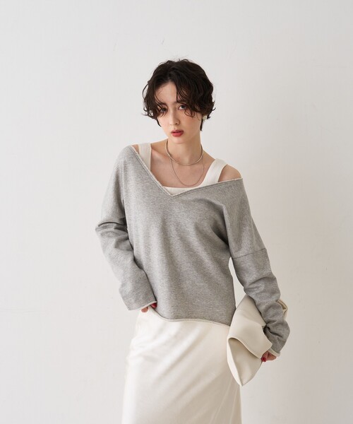 Rouge vif(ルージュヴィフ)の「【CHIMERE/シメール】レザーワイドワンハンドル(ハンドバッグ・レディース・オフホワイト/ブラック・フリー)」の8枚目の写真