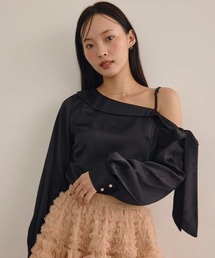 ACYM アシーム バックオープンオフショルダーブラウス シャツ ベージュ新品 ACYM｜アシームのシャツ/ブラウス通販 - ZOZOTOWN