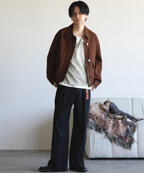 WYM LIDNM（ウィム バイ リドム）の「METAL TOGGLE TWILL DECK BLOUSON（ブルゾン・メンズ・ブラウン/ブラック・S/M/L）」の16枚目の写真