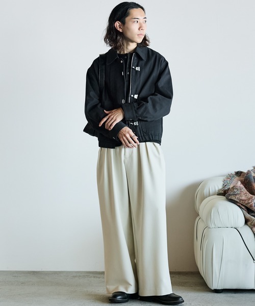WYM LIDNM（ウィム バイ リドム）の「METAL TOGGLE TWILL DECK BLOUSON（ブルゾン・メンズ・ブラウン/ブラック・S/M/L）」の10枚目の写真