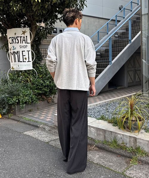 CIAOPANIC（チャオパニック）の「レイヤードカラー鹿子ポロシャツ（Tシャツ/カットソー・レディース・カーキ/グレー/ネイビー・LARGE/MEDIUM）」の11枚目の写真