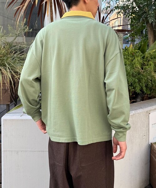 CIAOPANIC（チャオパニック）の「レイヤードカラー鹿子ポロシャツ（Tシャツ/カットソー・レディース・カーキ/グレー/ネイビー・LARGE/MEDIUM）」の16枚目の写真