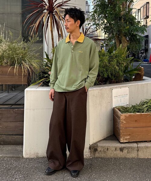 CIAOPANIC（チャオパニック）の「レイヤードカラー鹿子ポロシャツ（Tシャツ/カットソー・レディース・カーキ/グレー/ネイビー・LARGE/MEDIUM）」の17枚目の写真