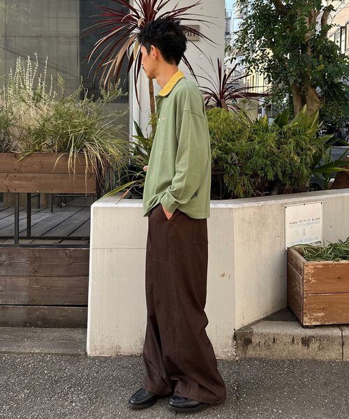 CIAOPANIC（チャオパニック）の「レイヤードカラー鹿子ポロシャツ（Tシャツ/カットソー・レディース・カーキ/グレー/ネイビー・LARGE/MEDIUM）」の18枚目の写真