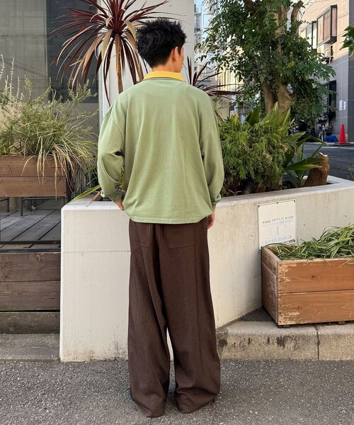 CIAOPANIC（チャオパニック）の「レイヤードカラー鹿子ポロシャツ（Tシャツ/カットソー・レディース・カーキ/グレー/ネイビー・LARGE/MEDIUM）」の19枚目の写真