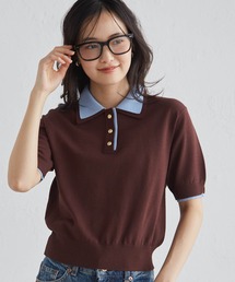 RANAN（ラナン）の「ダブルカラーポロニット【接触冷感・UV対策・アンチピリング・マシーンウォッシャブル・遮熱・静電防止】（ニット/セーター）」