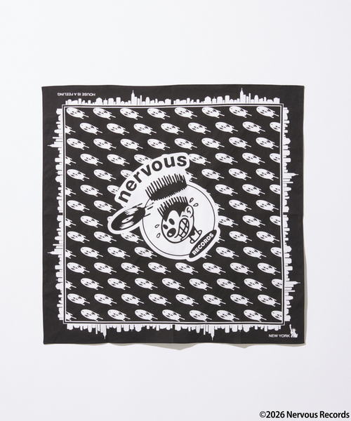JOURNAL STANDARD（ジャーナルスタンダード）の「Nervous Records / ナーヴァス・レコーズ × JOURNAL STANDARD バンダナ（バンダナ/スカーフ・メンズ・ブラック/ブルー系その他・FREE）」の2枚目の写真