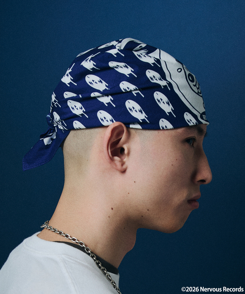 JOURNAL STANDARD（ジャーナルスタンダード）の「Nervous Records / ナーヴァス・レコーズ × JOURNAL STANDARD バンダナ（バンダナ/スカーフ・メンズ・ブラック/ブルー系その他・FREE）」の6枚目の写真