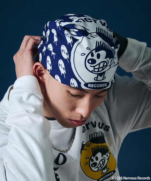 JOURNAL STANDARD（ジャーナルスタンダード）の「Nervous Records / ナーヴァス・レコーズ × JOURNAL STANDARD バンダナ（バンダナ/スカーフ・メンズ・ブラック/ブルー系その他・FREE）」の7枚目の写真