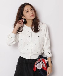 JUSGLITTY | プチドット刺繡カーディガン(ニット/セーター)