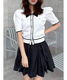 dazzlin | フロントボタンシャツカラーニットトップス(ニット/セーター)