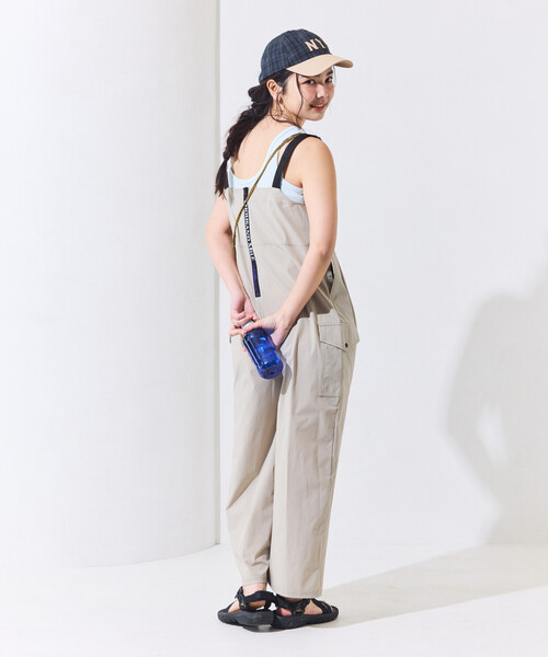 FREAK'S STORE(フリークスストア)の「THOUSAND MILE × FREAK'S STORE/サウザンドマイル 別注 UVカット カシュクール ワイドサロペット(サロペット/オーバーオール・レディース・ブラック/ベージュ・フリ-)」の8枚目の写真