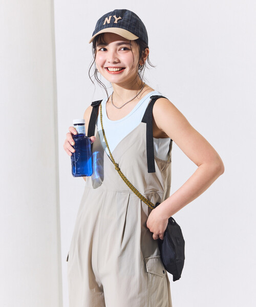 FREAK'S STORE(フリークスストア)の「THOUSAND MILE × FREAK'S STORE/サウザンドマイル 別注 UVカット カシュクール ワイドサロペット(サロペット/オーバーオール・レディース・ブラック/ベージュ・フリ-)」の14枚目の写真