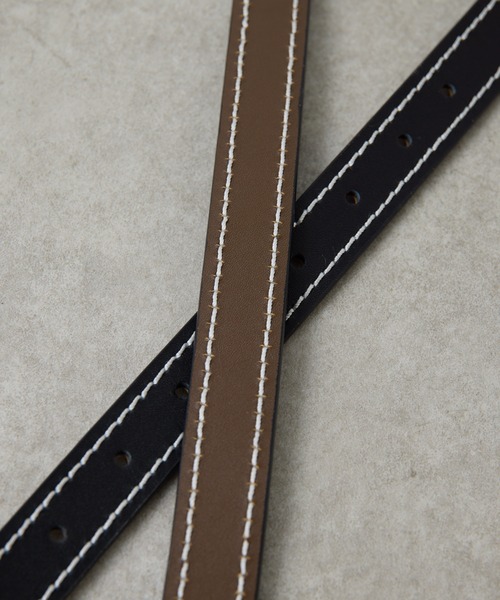 COLLAGE GALLARDAGALANTE（コラージュガリャルダガランテ）の「PAPILLONNER/リバーシブルステッチベルト（ベルト・レディース・ブラック/ブラック系その他・FREE）」の4枚目の写真