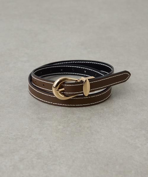 COLLAGE GALLARDAGALANTE（コラージュガリャルダガランテ）の「PAPILLONNER/リバーシブルステッチベルト（ベルト・レディース・ブラック/ブラック系その他・FREE）」の5枚目の写真