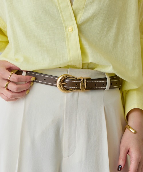 COLLAGE GALLARDAGALANTE（コラージュガリャルダガランテ）の「PAPILLONNER/リバーシブルステッチベルト（ベルト・レディース・ブラック/ブラック系その他・FREE）」の10枚目の写真