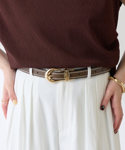 COLLAGE GALLARDAGALANTE（コラージュガリャルダガランテ）の「PAPILLONNER/リバーシブルステッチベルト（ベルト・レディース・ブラック/ブラック系その他・FREE）」の12枚目の写真