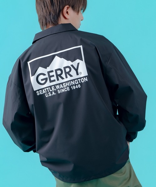 GERRY(ジェリー)の「【GERRY】別注 コーチジャケット(ナイロンジャケット・メンズ・グレー/ネイビー系/グレー系/ネイビー/ブラック系/ブラック・X-LARGE/LARGE/MEDIUM/SMALL)」の3枚目の写真