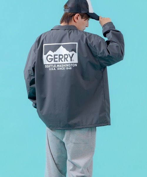GERRY(ジェリー)の「【GERRY】別注 コーチジャケット(ナイロンジャケット・メンズ・グレー/ネイビー系/グレー系/ネイビー/ブラック系/ブラック・X-LARGE/LARGE/MEDIUM/SMALL)」の9枚目の写真