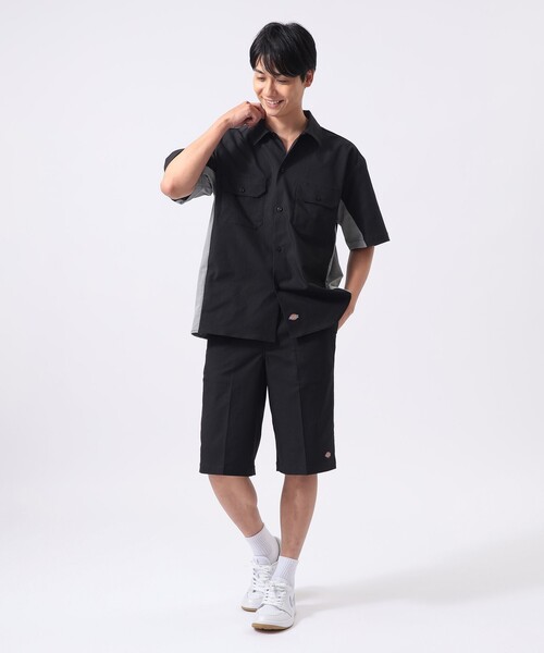 Dickies（ディッキーズ）の「【別注】Dickies / バイカラー ゴルフ ワークシャツ（シャツ/ブラウス・メンズ・ブラック/ブラウン/ネイビー・MEDIUM/LARGE/SMALL/X-LARGE）」の9枚目の写真