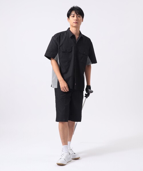 Dickies（ディッキーズ）の「【別注】Dickies / バイカラー ゴルフ ワークシャツ（シャツ/ブラウス・メンズ・ブラック/ブラウン/ネイビー・MEDIUM/LARGE/SMALL/X-LARGE）」の13枚目の写真