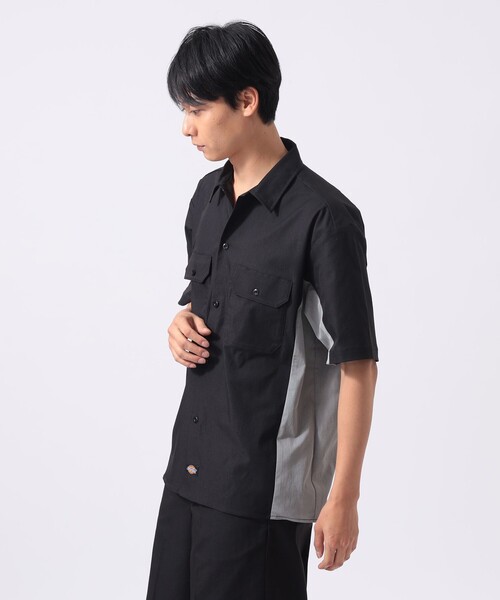 Dickies（ディッキーズ）の「【別注】Dickies / バイカラー ゴルフ ワークシャツ（シャツ/ブラウス・メンズ・ブラック/ブラウン/ネイビー・MEDIUM/LARGE/SMALL/X-LARGE）」の15枚目の写真