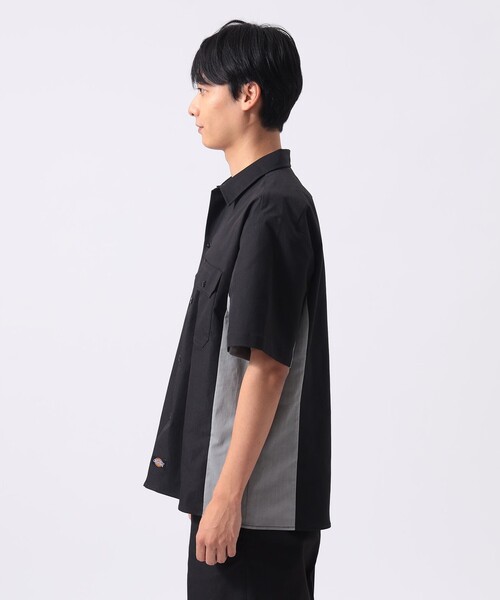 Dickies（ディッキーズ）の「【別注】Dickies / バイカラー ゴルフ ワークシャツ（シャツ/ブラウス・メンズ・ブラック/ブラウン/ネイビー・MEDIUM/LARGE/SMALL/X-LARGE）」の16枚目の写真