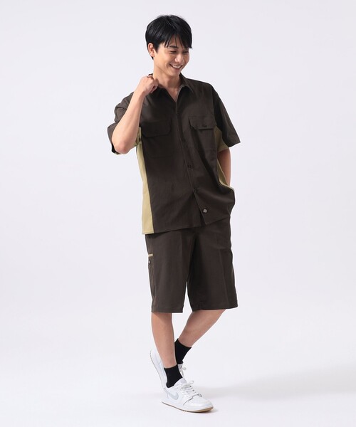 Dickies（ディッキーズ）の「【別注】Dickies / バイカラー ゴルフ ワークシャツ（シャツ/ブラウス・メンズ・ブラック/ブラウン/ネイビー・MEDIUM/LARGE/SMALL/X-LARGE）」の19枚目の写真