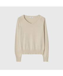 ラインシルクブレンドVネックニット / RINE SILK BLEND V NECK KNIT_6colors