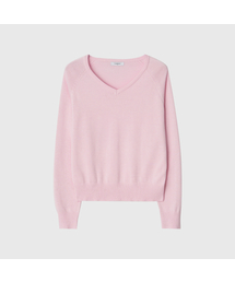 ラインシルクブレンドVネックニット / RINE SILK BLEND V NECK KNIT_6colors