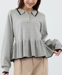 ROPE' PICNIC | ペプラムポロカラーニット(ニット/セーター)